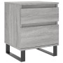 Mesita de noche madera de ingeniería gris Sonoma 40x35x50 cm en Mesitas de noche | Comprar online en Foro24