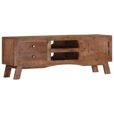 Solid rough mango wood TV cabinet 110x30x40 cm by vidaXL, TV Furniture - Ref: Foro24-328303, Price: 121,44 €, Discount: %