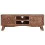 Solid rough mango wood TV cabinet 110x30x40 cm by vidaXL, TV Furniture - Ref: Foro24-328303, Price: 121,44 €, Discount: %