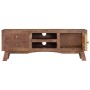 Massiver TV-Schrank aus rauem Mangoholz, 110 x 30 x 40 cm von vidaXL, TV-Möbel - Ref: Foro24-328303, Preis: 124,32 €, Rabatt: %