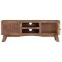 Solid rough mango wood TV cabinet 110x30x40 cm by vidaXL, TV Furniture - Ref: Foro24-328303, Price: 121,44 €, Discount: %