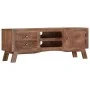 Solid rough mango wood TV cabinet 110x30x40 cm by vidaXL, TV Furniture - Ref: Foro24-328303, Price: 121,44 €, Discount: %