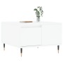 Mesa de centro madera contrachapada blanco 55x55x36,5 cm