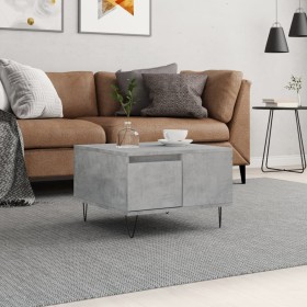 Mesa de centro madera contrachapada gris hormigón 55x55x36,5 cm Mesa de centro madera contrachapada gris hormigón 55x55x36,5 cm