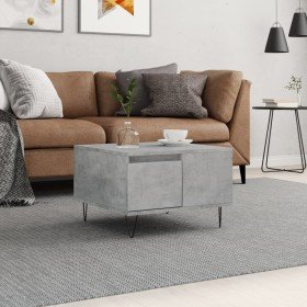 Mesa de centro madera contrachapada gris hormigón 55x55x36,5 cm Mesa de centro madera contrachapada gris hormigón 55x55x36,5 cm