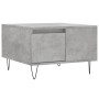 Mesa de centro madera contrachapada gris hormigón 55x55x36,5 cm