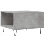 Mesa de centro madera contrachapada gris hormigón 55x55x36,5 cm