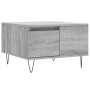 Mesa de centro madera contrachapada gris Sonoma 55x55x36,5 cm