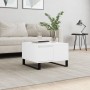 Mesa de centro madera contrachapada blanco 55x55x36,5 cm