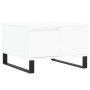 Mesa de centro madera contrachapada blanco 55x55x36,5 cm