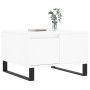 Mesa de centro madera contrachapada blanco 55x55x36,5 cm