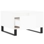 Mesa de centro madera contrachapada blanco 55x55x36,5 cm