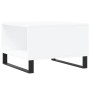 Mesa de centro madera contrachapada blanco 55x55x36,5 cm