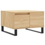 Mesa de centro madera contrachapada roble Sonoma 55x55x36,5 cm