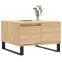 Mesa de centro madera contrachapada roble Sonoma 55x55x36,5 cm