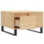Mesa de centro madera contrachapada roble Sonoma 55x55x36,5 cm