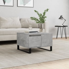 Mesa de centro madera contrachapada gris hormigón 55x55x36,5 cm Mesa de centro madera contrachapada gris hormigón 55x55x36,5 cm