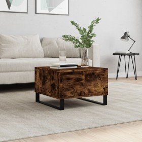 Mesa de centro madera contrachapada roble ahumado 55x55x36,5 cm Mesa de centro madera contrachapada roble ahumado 55x55x36,5 cm