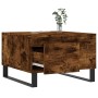 Mesa de centro madera contrachapada roble ahumado 55x55x36,5 cm