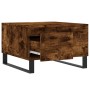 Mesa de centro madera contrachapada roble ahumado 55x55x36,5 cm