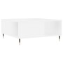 Mesa de centro madera contrachapada blanco 80x80x36,5 cm