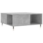 Mesa de centro madera contrachapada gris hormigón 80x80x36,5 cm