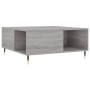 Mesa de centro madera contrachapada gris Sonoma 80x80x36,5 cm