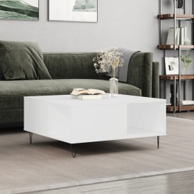 Mesa de centro madera contrachapada blanco 80x80x36,5 cm Mesa de centro madera contrachapada blanco 80x80x36,5 cm