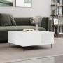 Mesa de centro madera contrachapada blanco 80x80x36,5 cm