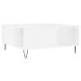 Mesa de centro madera contrachapada blanco 80x80x36,5 cm