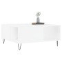 Mesa de centro madera contrachapada blanco 80x80x36,5 cm