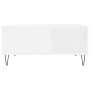 Mesa de centro madera contrachapada blanco 80x80x36,5 cm