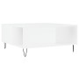 Mesa de centro madera contrachapada blanco 80x80x36,5 cm