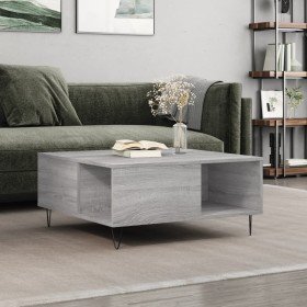 Mesa de centro madera contrachapada gris Sonoma 80x80x36,5 cm Mesa de centro madera contrachapada gris Sonoma 80x80x36,5 cm
