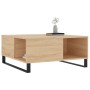 Mesa de centro madera contrachapada roble Sonoma 80x80x36,5 cm