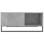 Mesa de centro madera contrachapada gris hormigón 80x80x36,5 cm