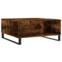 Mesa de centro madera contrachapada roble ahumado 80x80x36,5 cm