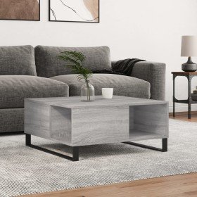 Mesa de centro madera contrachapada gris Sonoma 80x80x36,5 cm Mesa de centro madera contrachapada gris Sonoma 80x80x36,5 cm