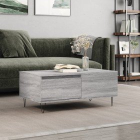 Mesa de centro madera contrachapada gris Sonoma 90x50x36,5 cm Mesa de centro madera contrachapada gris Sonoma 90x50x36,5 cm