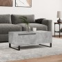 Mesa de centro madera contrachapada gris hormigón 90x50x36,5 cm