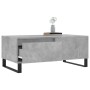 Mesa de centro madera contrachapada gris hormigón 90x50x36,5 cm