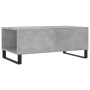 Mesa de centro madera contrachapada gris hormigón 90x50x36,5 cm