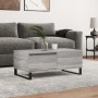 Mesa de centro madera contrachapada gris Sonoma 90x50x36,5 cm