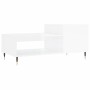 Mesa de centro madera contrachapada blanco brillo 100x50x45 cm