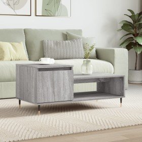 Mesa de centro madera contrachapada gris Sonoma 100x50x45 cm Mesa de centro madera contrachapada gris Sonoma 100x50x45 cm