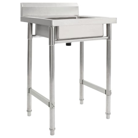 Fregadero de cocina con un seno acero inoxidable