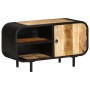Massiver TV-Schrank aus rauem Mangoholz, 90 x 30 x 48 cm von vidaXL, TV-Möbel - Ref: Foro24-328412, Preis: 194,19 €, Rabatt: %