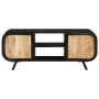 Mueble para TV de madera maciza de mango rugosa 110x30x45 cm de vidaXL, Muebles TV - Ref: Foro24-328414, Precio: 126,84 €, De...
