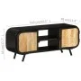 Solid rough mango wood TV cabinet 110x30x45 cm by vidaXL, TV Furniture - Ref: Foro24-328414, Price: 113,99 €, Discount: %