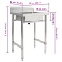 Fregadero de cocina con un seno acero inoxidable